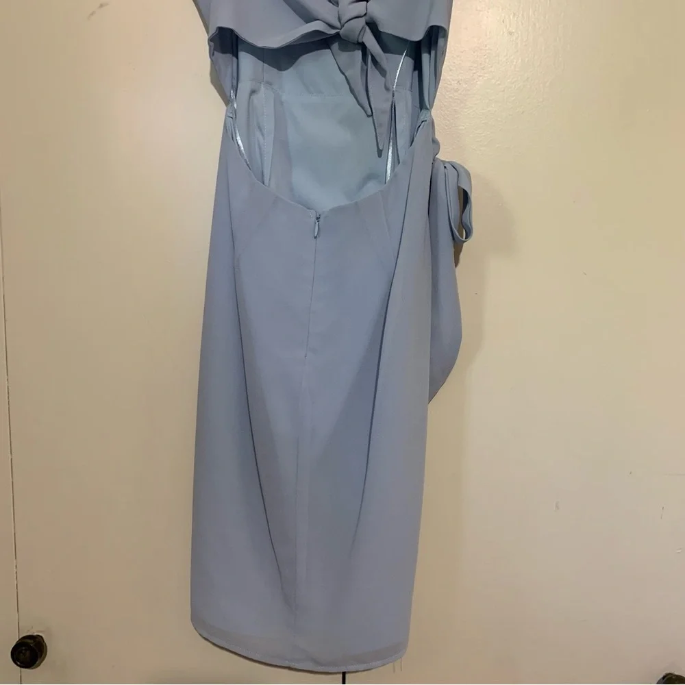 Revolve Dress, By the Way Morgan Layered Mini Dress in Blue - Picture 11 of 15